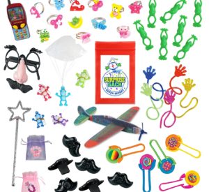 124 pc Toy Assortment for party favors, pinata filler, student prizes, prize box