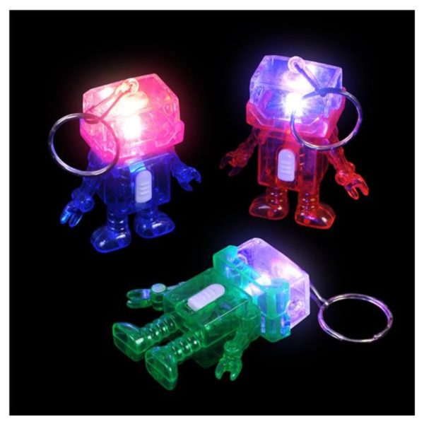 Light up robot keychain party favor