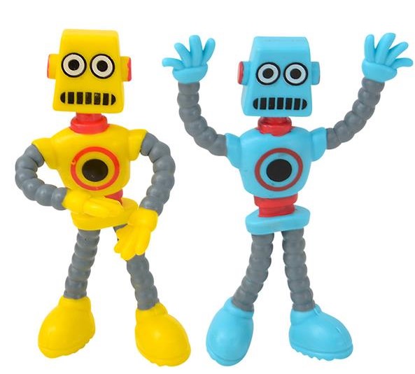 Yellow and Blue Bendable Robot Fidget