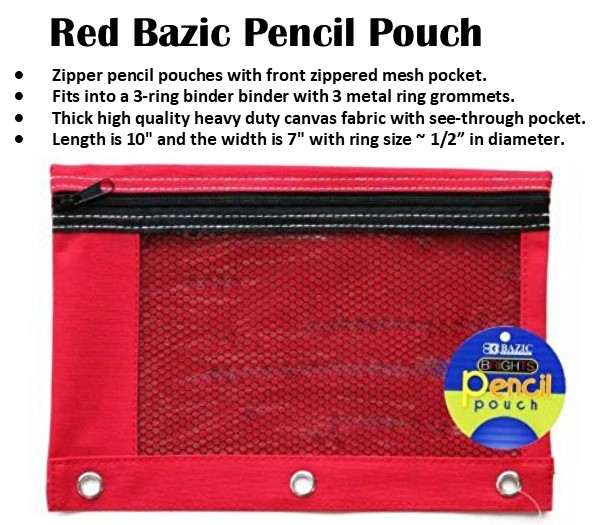 Red Pencil Case